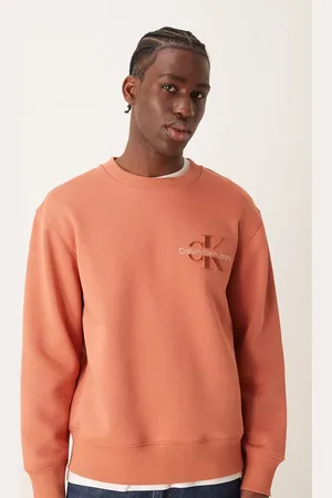 Calvin Klein Velvet logo sweatshirt in burnt