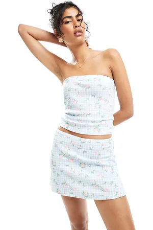 ASOS Mini skirt co-ord in floral gingham print