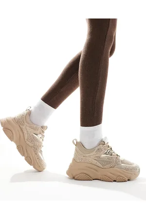 Steve Madden Privy Embelished Chunky Trainers in Blush