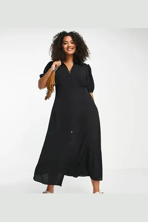 ASOS ASOS DESIGN Curve button front midi shirt tea dress in