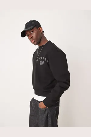 ASOS Oversized cropped sweatshirt with chest print in