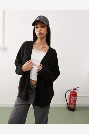 Monki Knit button front oversized cardigan in