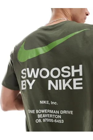 Nike Club Swoosh graphic t-shirt in khaki