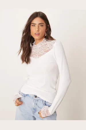 Y.A.S High neck lace victoriana style top in