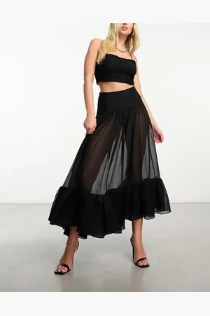 & OTHER STORIES Full maxi skirt with tiered hem in