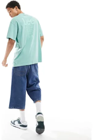 Lee Back logo print loose fit t-shirt in light