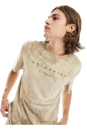 COLLUSION Tie dye logo t-shirt in