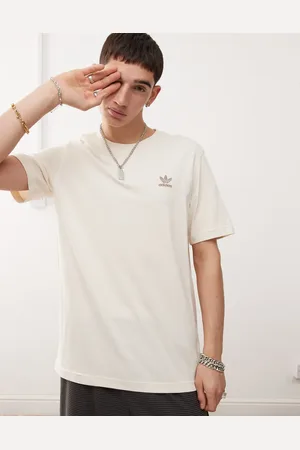 adidas Trefoil Essentials t-shirt in beige