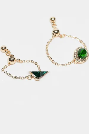 Reclaimed Puller ring 2 pack with faux stones in
