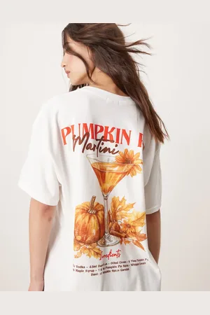 Miss Selfridge Pumpkin pie martini oversized tee