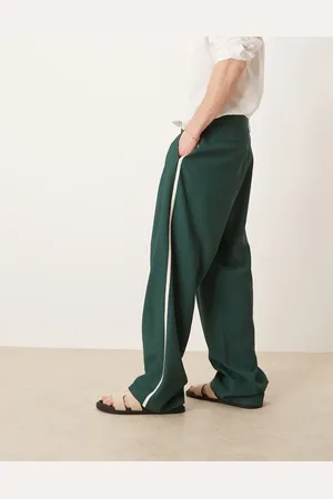 ASOS Wide leg smart trousers with side tape in