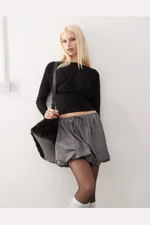 Reclaimed Cinched waist slash neck top