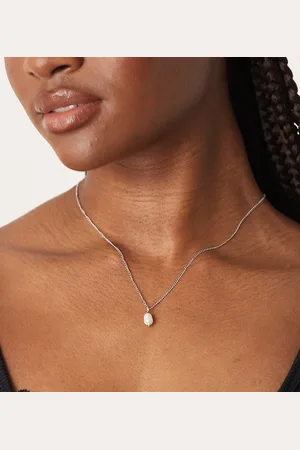 LOST SOULS Stainless steel pearl pendant necklace in
