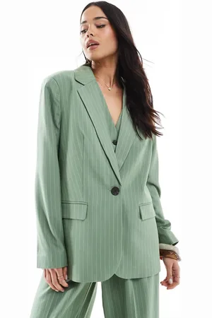 VERO MODA Mix and match oversized blazer co-ord in pinstripe