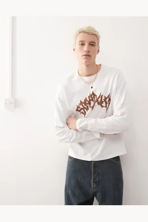 Weekday Boxy fit long sleeve t-shirt with front graphic print in