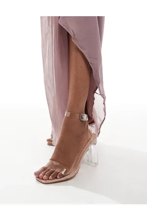 SEQWL Holmes block heeled sandals in clear