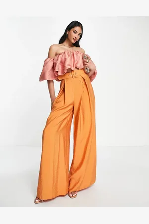 ASOS Volume ruffle off shoulder occasion top in