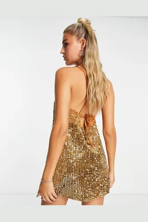 Free People Sequin cami mini dress in