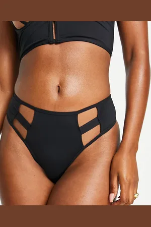 Cosmogonie Exclusive high waist thong with cut out detail in