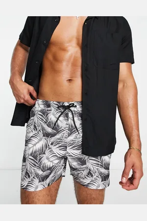 Brave Soul Swim shorts in with leaf print