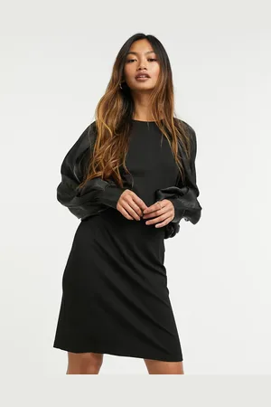 VILA Jersey mini dress with column sleeve in
