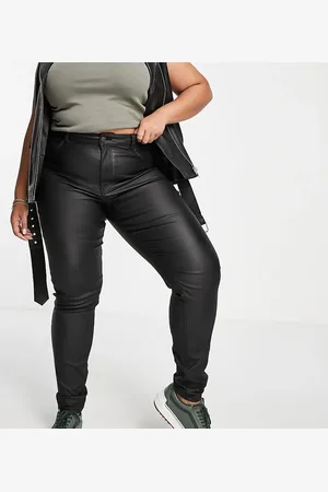 Noisy May Callie coated skinny jeans in
