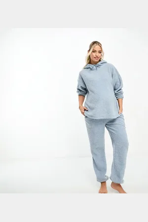 ASOS ASOS DESIGN Maternity cosy lounge borg hoodie & jogger set in