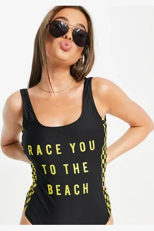 Brave Soul Race you to the beach swimsuit in and yellow