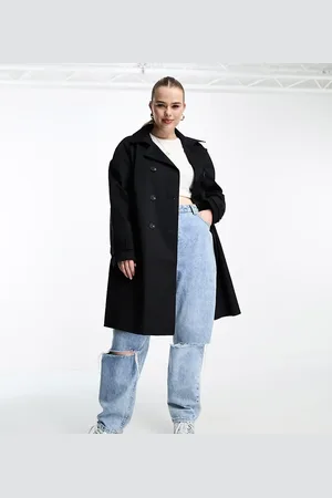 ASOS ASOS DESIGN Curve midi trench coat in