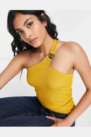 River Island Aysmmetric buckle strap top in