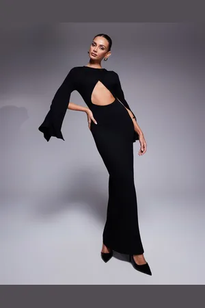 ASOS Split angel sleeve maxi dress with cut out in
