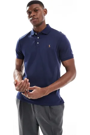 Ralph Lauren Icon logo pima cotton polo custom fit in