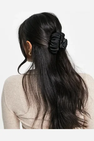 Revolution Ruched Satin Claw Clip - Black