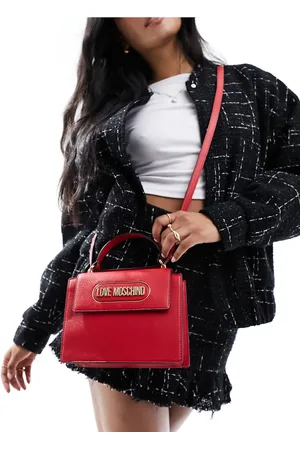 Moschino Top handle crossbody bag in burgundy
