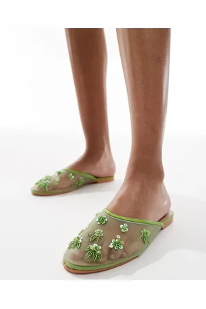 SEQWL XY embellished sandals in mesh