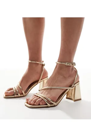 SEQWL Strappy block heeled sandals in
