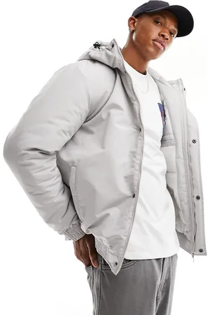 Soul Star Soulstar padded bomber jacket with hood in light