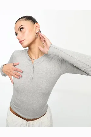 Cotton On Cotton On sleep recovery henley button front long sleeve top