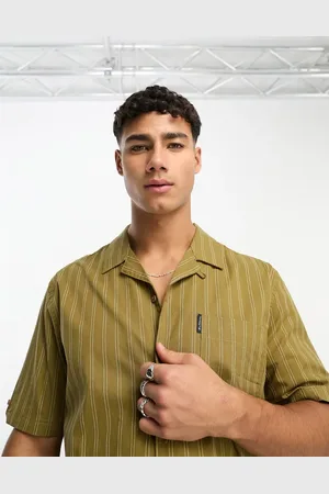 Ben Sherman Short sleeve stripe shirt in khaki