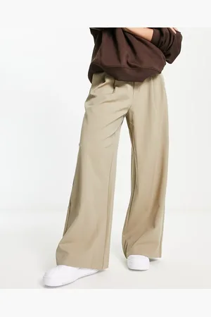 Urban Revivo Formal wide leg trousers in beige