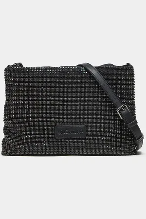 VALENTINO Valentino nabilah embellished pouch bag with crossbody strap in metallic