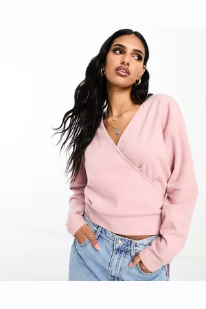 ASOS Super soft ballet wrap top in dusty