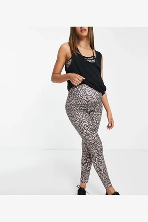 Mama;licious Mamalicious Maternity active legging co-ord in leopard