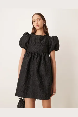 Sister Jane Dream jacquard mini dress in coal