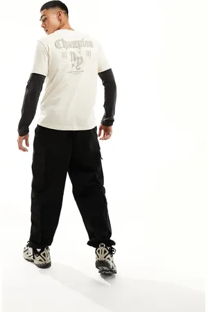 Champion Rochester long sleeve layered t-shirt in off