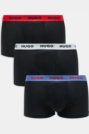 HUGO BOSS HUGO Bodywear 3-pack trunks in with contrasting colour logo waistbands