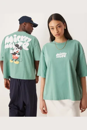 ASOS Disney unisex boxy oversized t-shirt with Mickey Mouse prints in