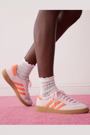 adidas Handball Spezial trainers in pink and orange