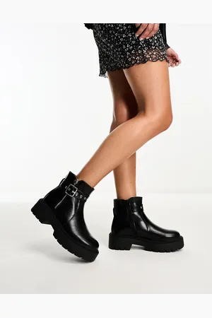 Glamorous Chunky chelsea boots with buckle in