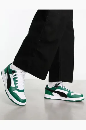 PUMA RBD Game Low trainers in white, black and green